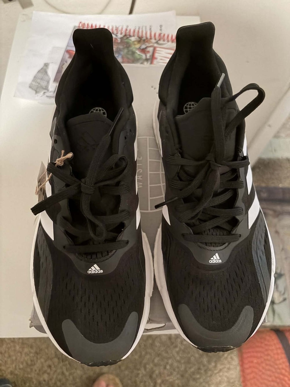 adidas Black and White Women's Athletic Running Shoes